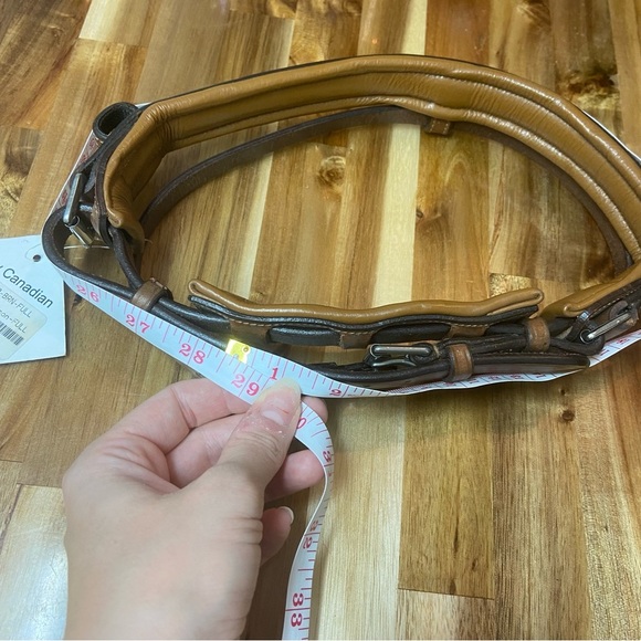 English Bridal Flash Noseband Cavesson Truly Canadian leather light brown - Picture 5 of 6